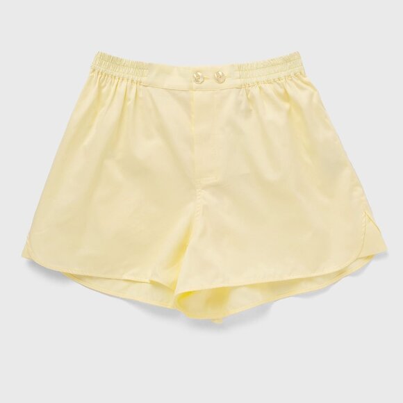 Hay Outline Pyjama Shorts by Tilda Bjerregaard Soft Yellow Cotton Size M/L NWT - Picture 1 of 5